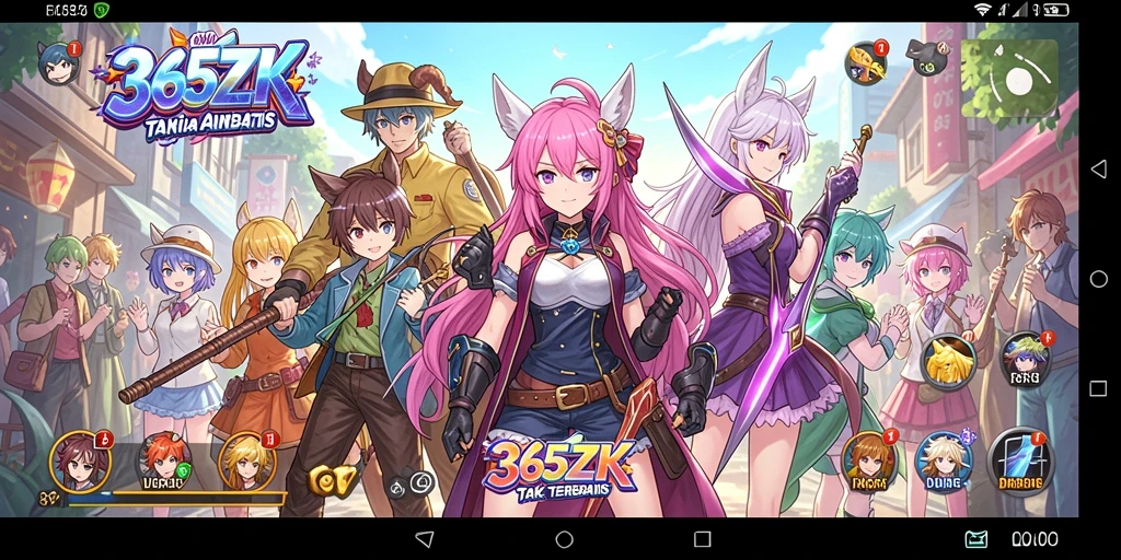 Screenshot dari gameplay anime yang menakjubkan.