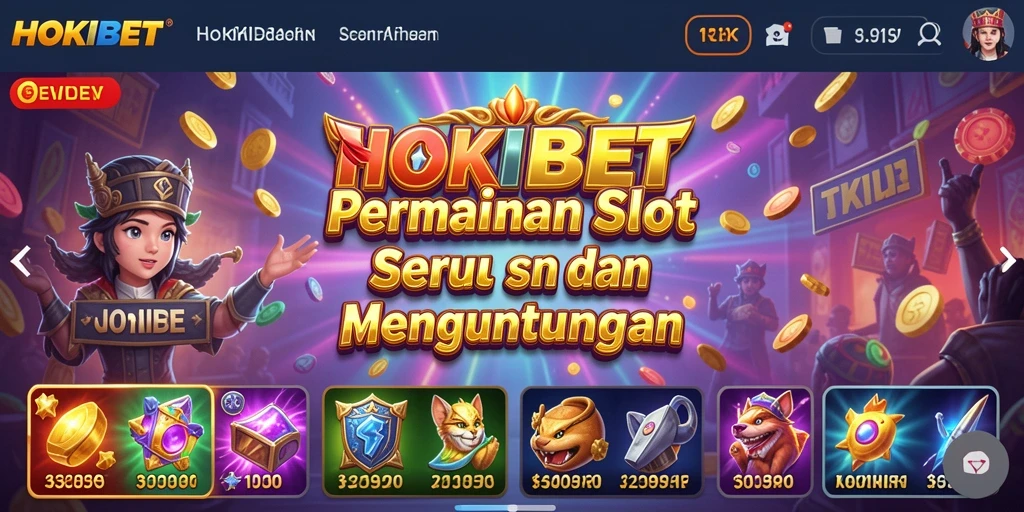 Tampilan gameplay menarik pada HOKIBET slot.