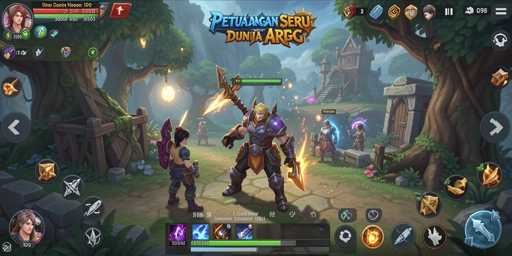 Tampilan menarik dari gameplay ARPG yang mendebarkan di ID098.