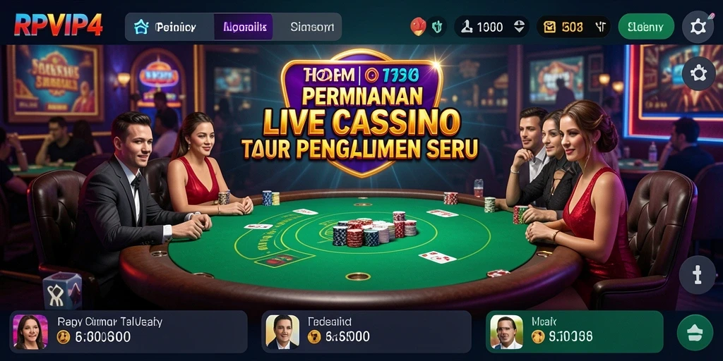 Tampilan gameplay Live Casino yang menarik di RPVIP4.