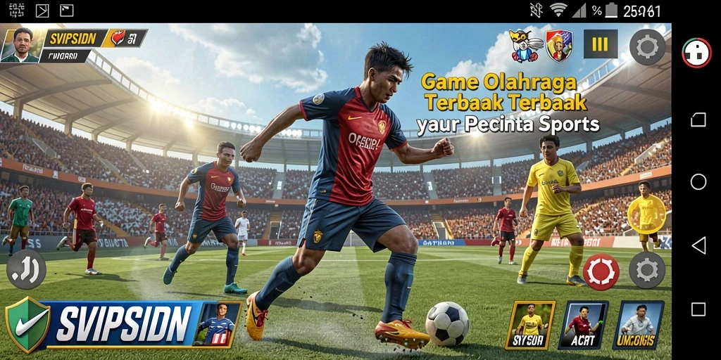 Tampilan menarik dari gameplay game olahraga SVIPSIDN.